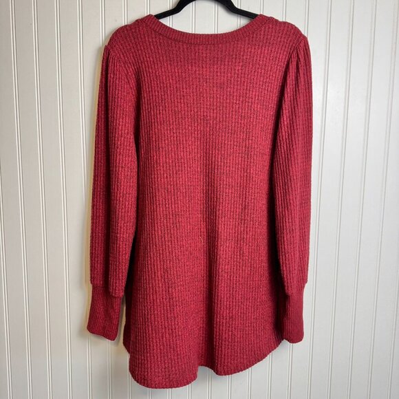 Torrid red crew neck knit top long sleeve size 2X J17 - Picture 4 of 5